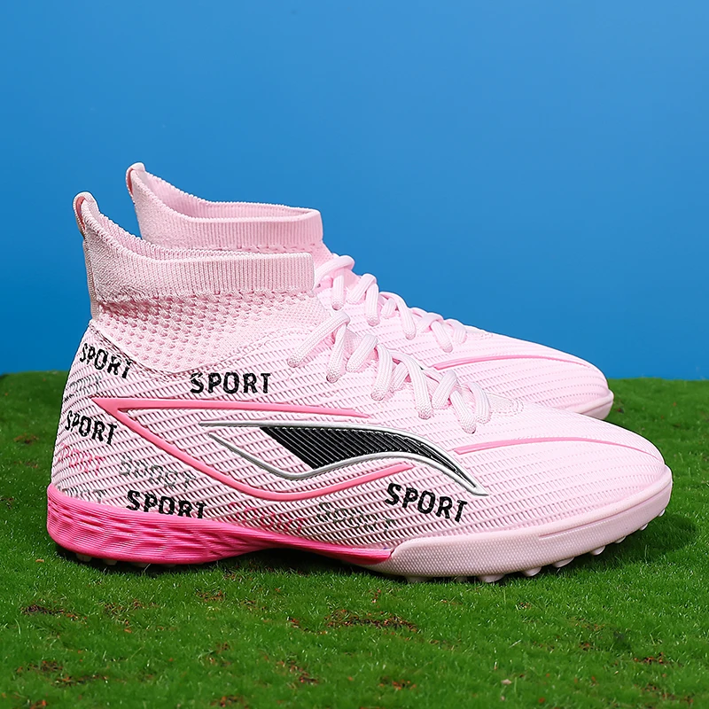 

Spring New High-quality Youth Football Shoes Foot Protection Versatile Soft Sports Shoes Durable Outdoor Trendy Nail Shoes