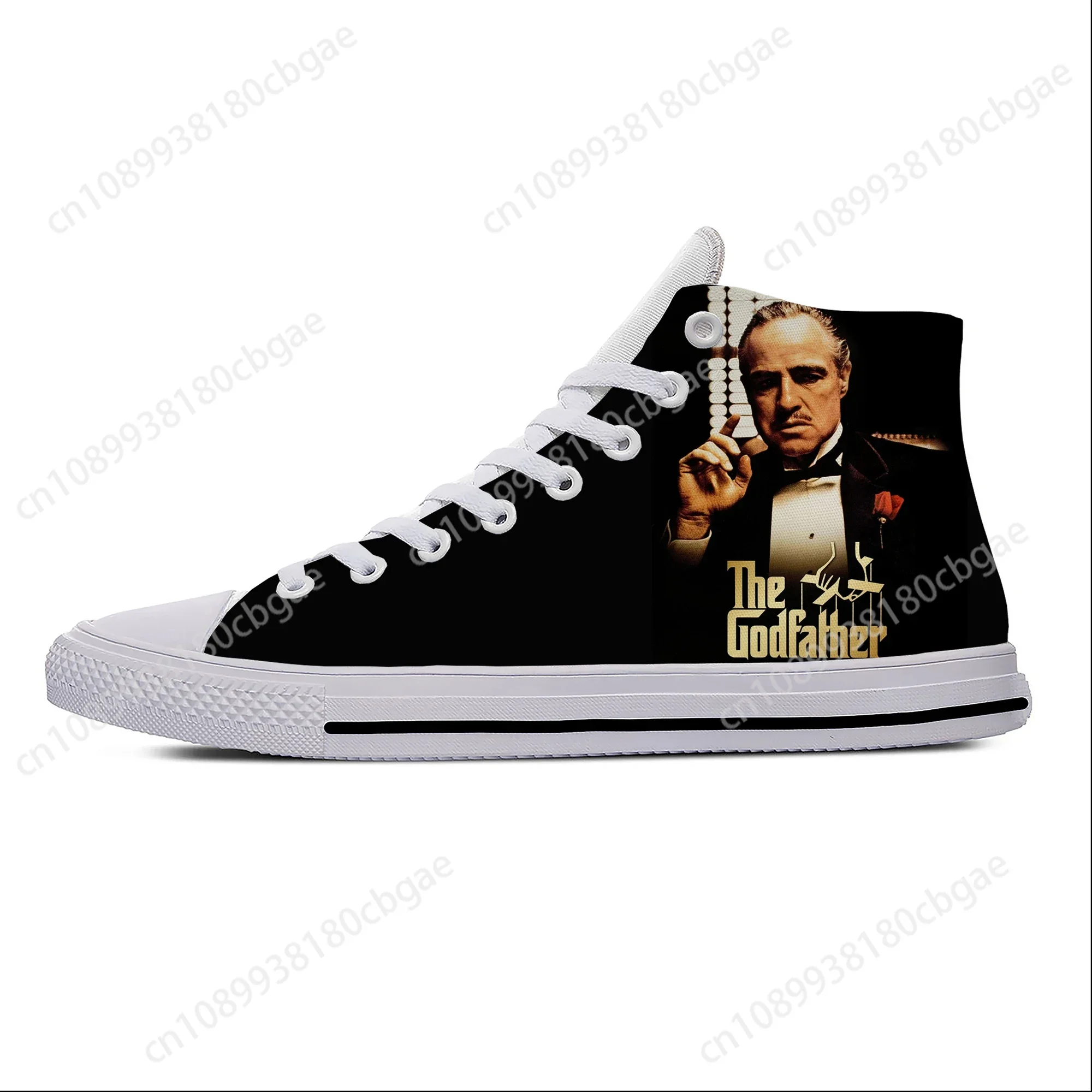 Movie The Godfather High Top Sneakers Mens Womens Teenager Casual Shoes Canvas Running Shoes 3D Breathable Lightweight shoe