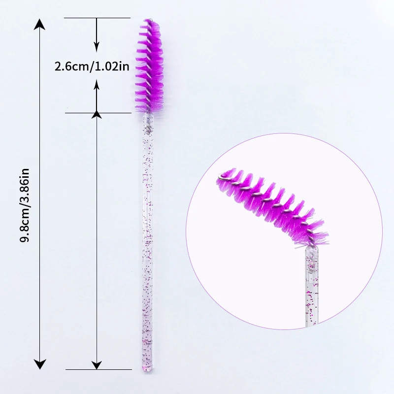Maquillage professionnel outil de beauté jetable cristal cils brosse peigne 50/100 pièces Extension de cils Mascara baguettes