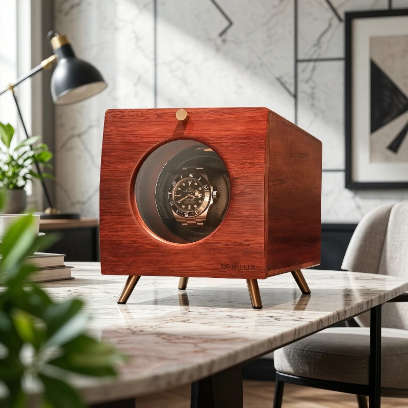 Solid Wood Automatic Watch Winder Silent Rotating Display Storage Box for Mechanical Watches Home Office Gift 시계 와인더