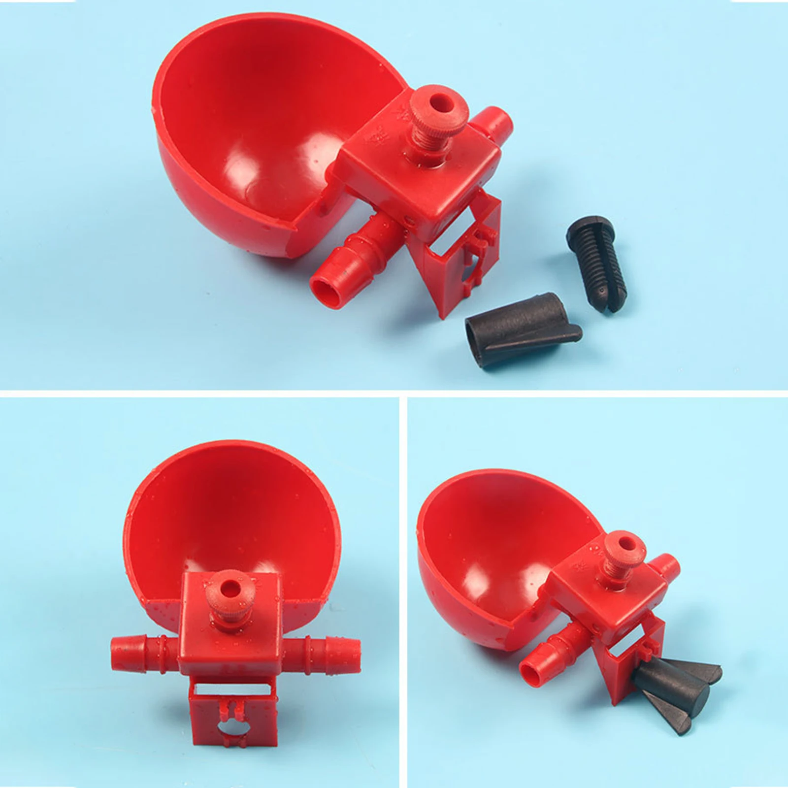 

15pcs Chicken Drinker Automatic Poultry Watering Cup Adjustable Flow For Home Farm Use Quail Pigeon Bird Drinking Solution