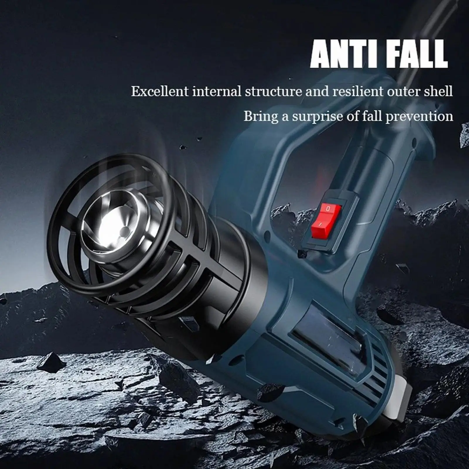 Electric Hot Air Blower 2500W Temperature Control Heater With 4 Nozzles Hot Air Blowing Tool With Overheat Protection For