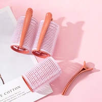 3Pcs Hair Rollers Bang Roll Curler Hair Curler Plastic Self-adhesive Hair Curling Hairdressing Tool Girl Beauty Styling Tool