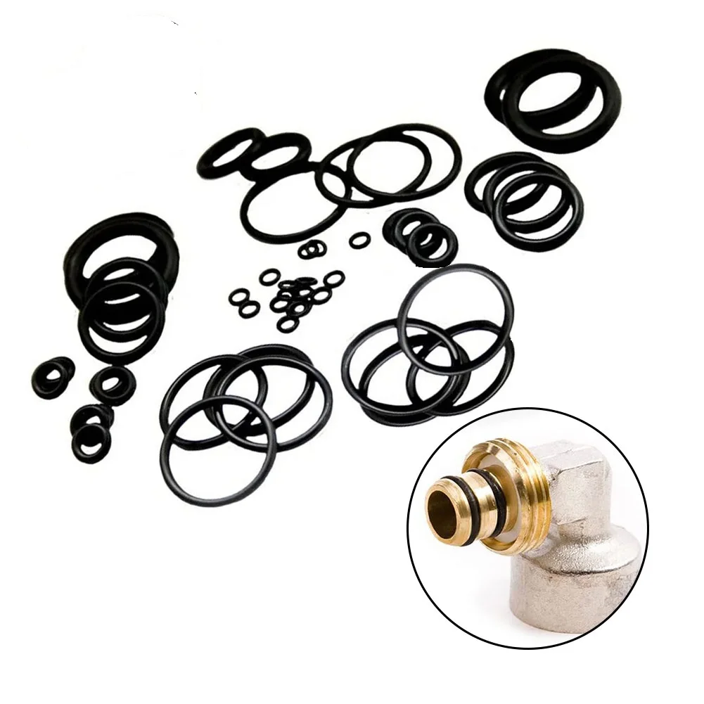 100pcs NBR O-Rings Set 5mm Cord Thickness 18-80mm Outer Diameter High-Temperature Resistant Rubber Seals Automotive Plumbing