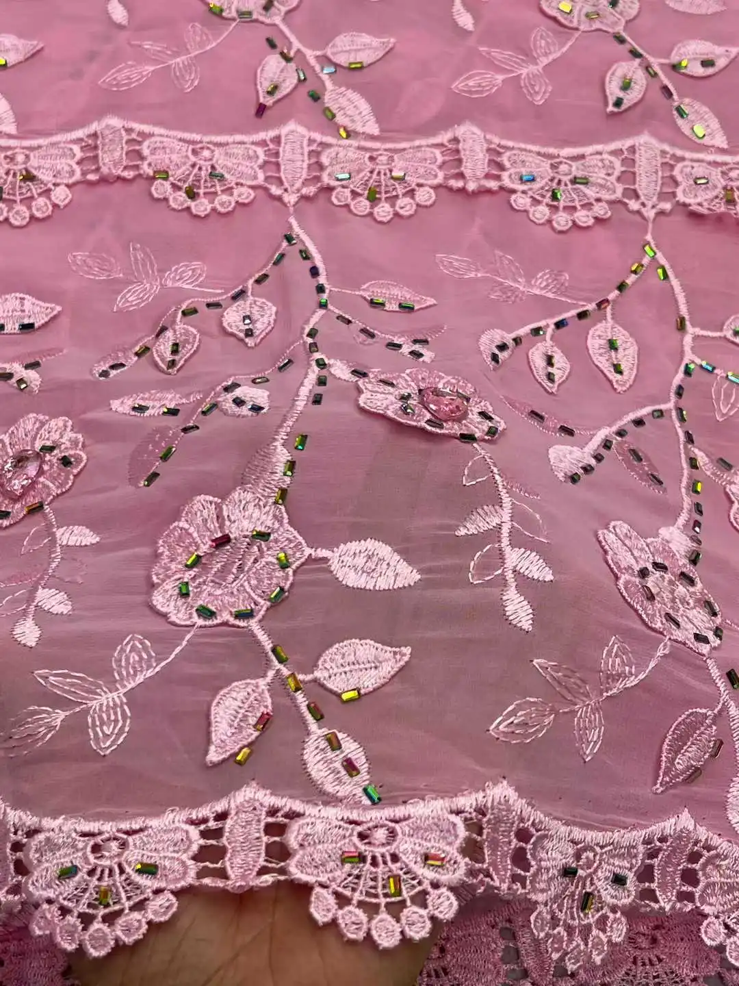 Nigerian Guipure Embroidered Lace, Korean Voile Fabric,Skin Friendly,African Mermaid Gown,Upscale Dubai Cheongsam, Bobtail Cloth