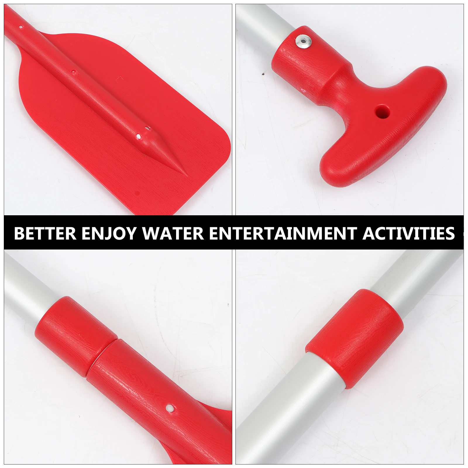 

Retractable Paddle Kayak Telescopic for Boats Oars with Locks Red Paddles