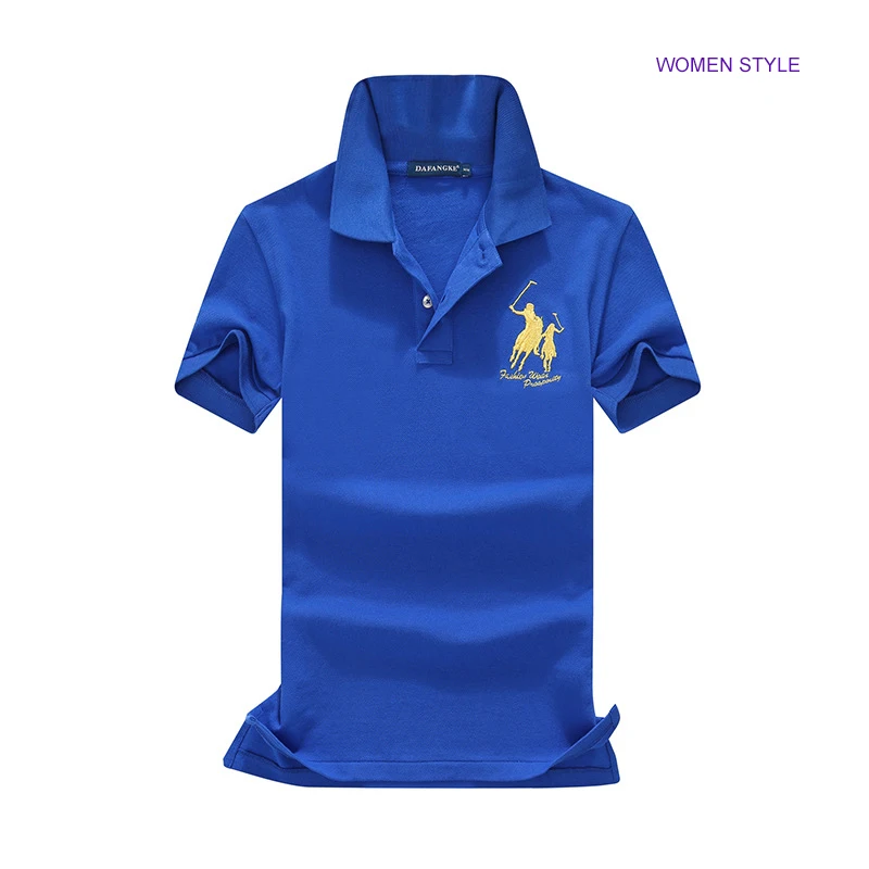 Brand Polo Shirt Women's Luxury Horse Embroidery Solid Polo T Shirt  Woman Summer Short Sleeve Polos