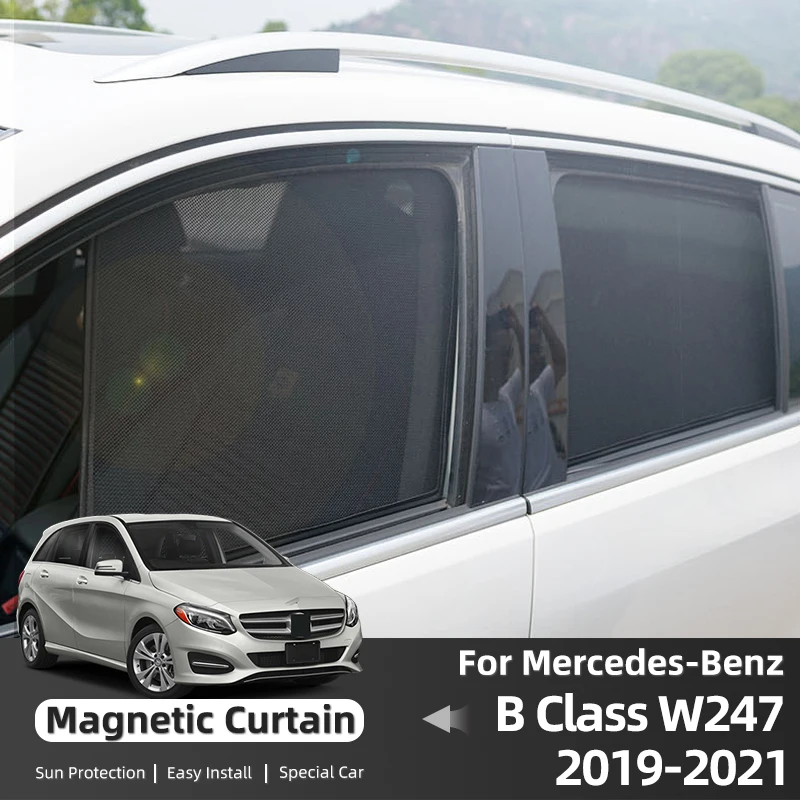 For Mercedes Benz B Class W247 2019-2023 Car Sunshade Shield Front Windshield Blackout Curtain B160 B170 B180 B200 B220 B250 B55