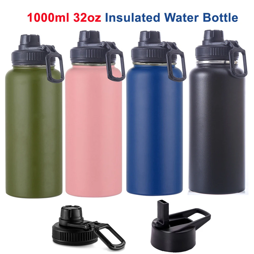 1000ml Large Capacity Thermos Water Bottle 32 oz Portable Hydro Thermal Flask Stainless Steel Vacuum Insulated Tumbler Mug Sport