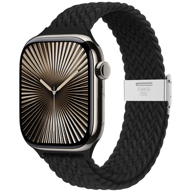 Armband für Apple Watch 46mm 45mm 44mm 49mm 40mm 41mm 42mm Geflochtenes Schlaufenarmband iWatch Serie 12 11 10 8 9 7 SE Ultra