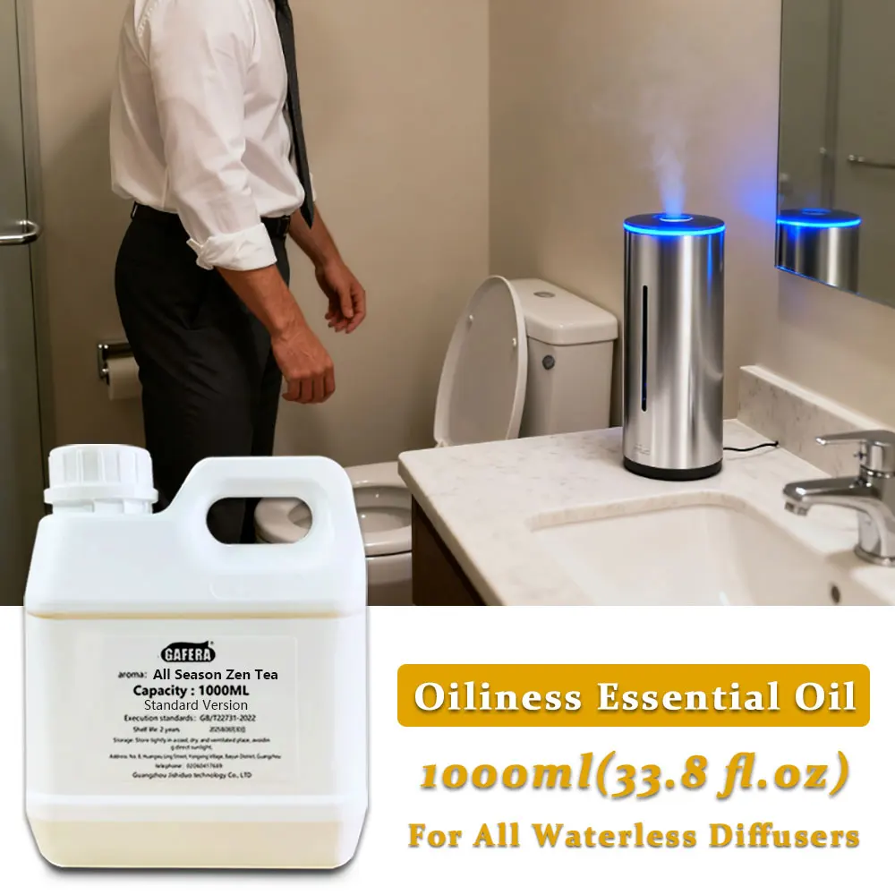GAFERA 1000ml(33.8 fl.oz) All Season Zen Tea/Hilton Essential Oil - For Waterless Diffuser, Diffuser Replenish Aromatherapy Oil