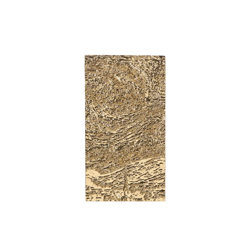 Starry Sky Flash / Solid Brass Gold Rectangular Relief Design Cabinet Handle and Knob Drawer Pulls Bedroom Wardrobe Hardware
