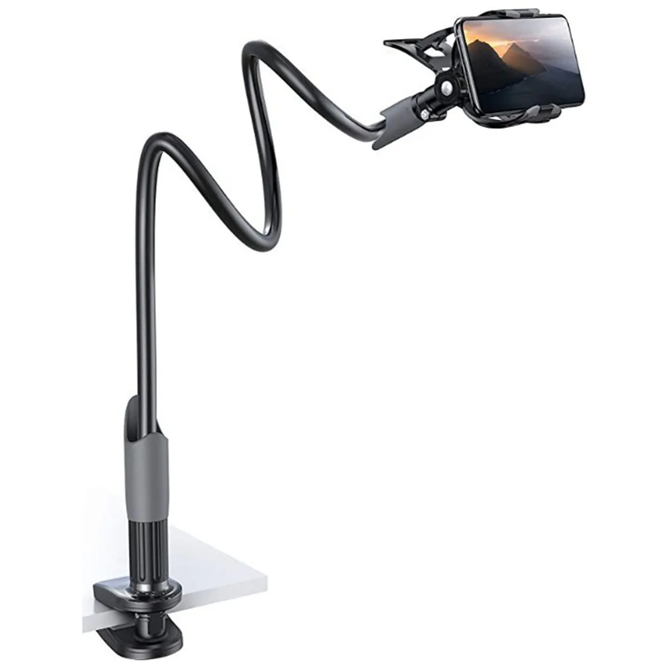 

Держатель для телефона на гибкой стойке для кровати, стола, гибкий зажим с длинной ручкой, крепление для телефона 17-14 Pro Max 4-7 телефонов