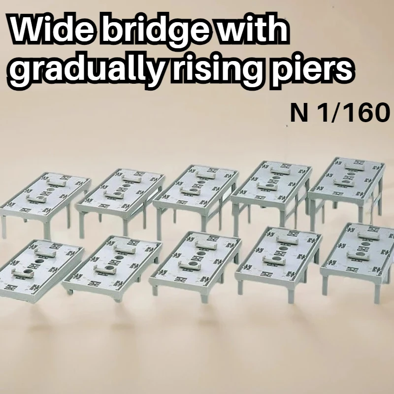 

TOMIX N-scale Train Accessories 3044 Wide Bridge with Gradually Increasing Bridge Piers Set of 10 Train Model Toys for Boys Gift