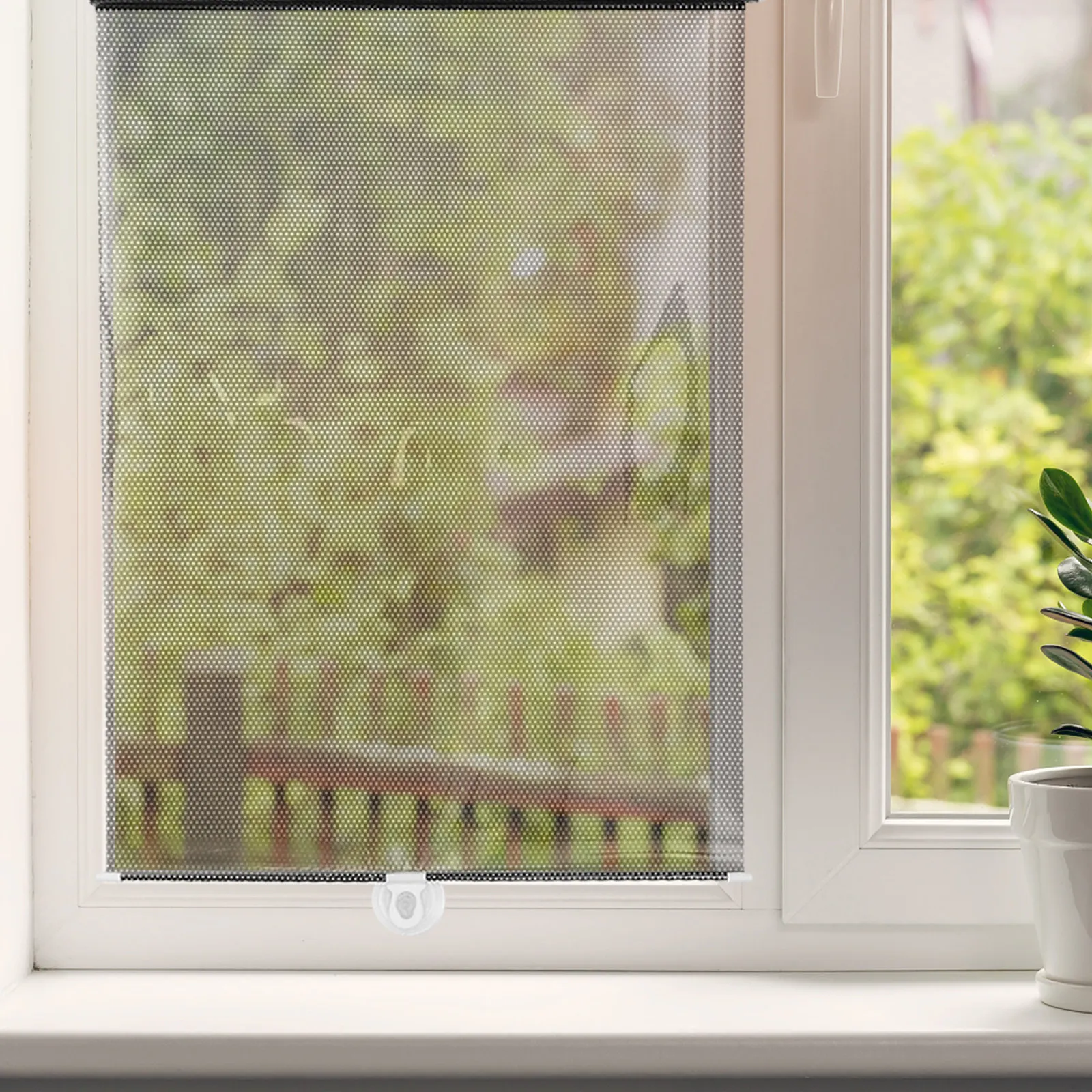 Balcony Retractable Sun Shade Blackout Roller Blind Suction Cup Curtain Home Window Privacy Shade Room Darkening