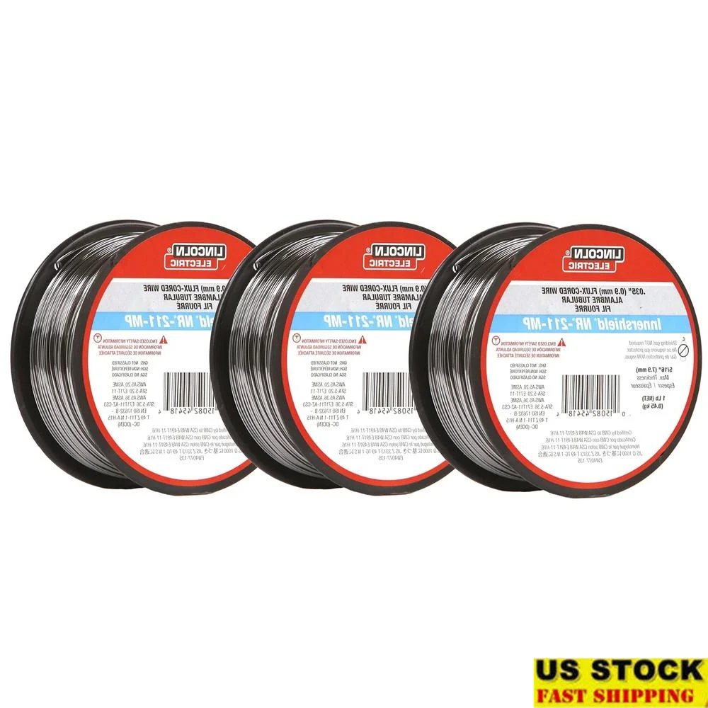 Premium Welding Wire Pack of 3 Lincoln Electric NR-211-MP .035 Spool ED030584 Model