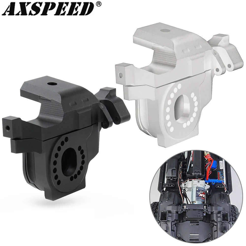 AXSPEED Motor Mount Heat Sink Base Gear Cover Gearbox Radiator for 1/10 TRX-4 TRX6 RC Crawler Car Upgrade Parts