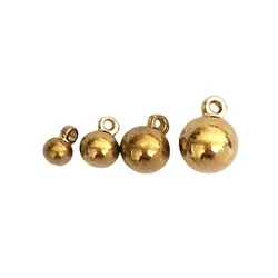 BoYuTe (100 Pieces/Lot) 3-4-5-6-8MM Solid Brass Ball Pendant Bead with Loop Handmade DIY Jewelry Accessories Pendant Beads