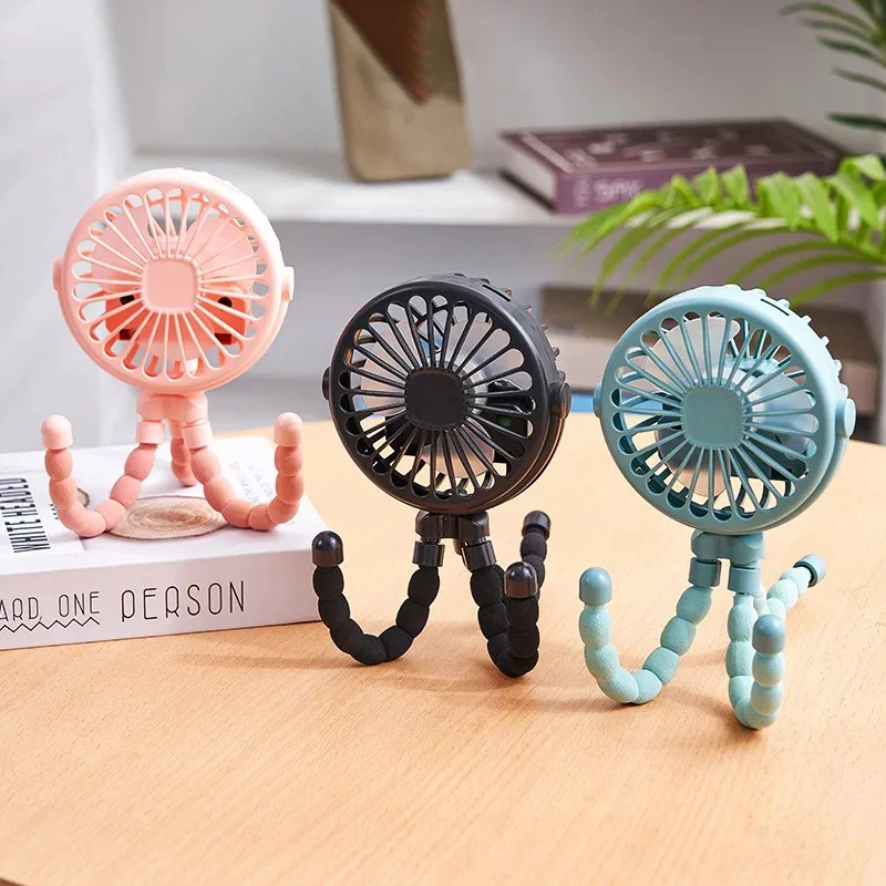 Baby Stroller Fan Rechargeable Battery Operated Portable USB Fan Mini Handheld Clip On Fan for Car Seat Crib Stroller Accessorie