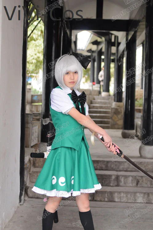 

ViVi-Cos Touhou Project Youmu Konpaku Dress Cosplay Costume Cos Game Anime Party Uniform Hallowen Play Role Clothes Clothing