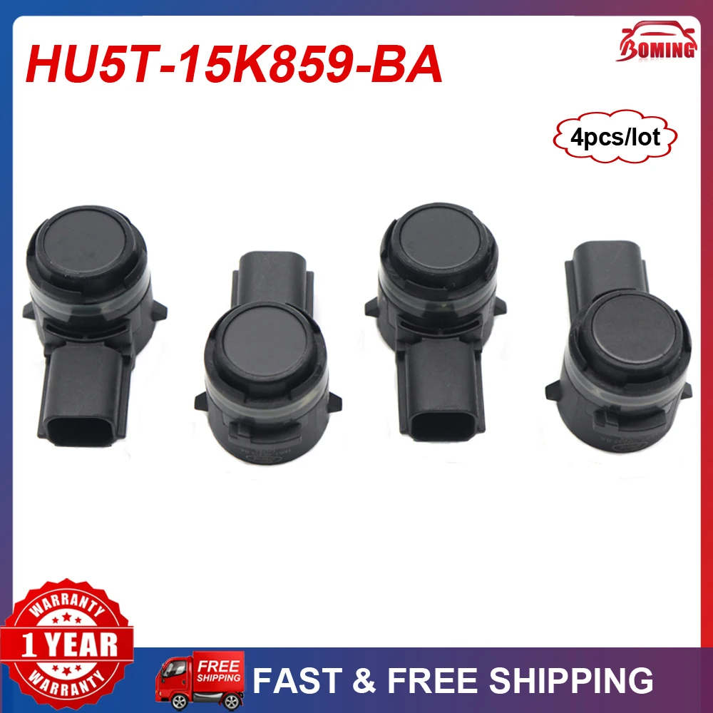 

4PCS HU5T-15K859-BA Car Black New PDC Parking Sensor Bumper Reversing Radar For 2019-2021 Ford Edge HU5T15K859BA HU5Z15K859AAN