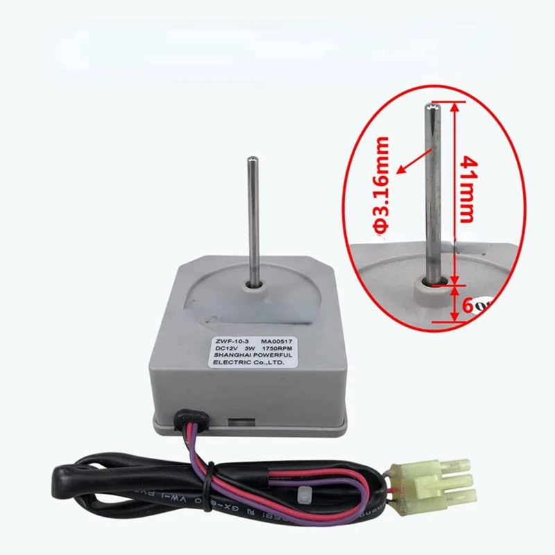 Refrigerator DC Fan DC Motor DC12V ZWF-10-3 MA00517 For Midea Refrigerator DC Motor Fan Refrigerator Replacement Motors image 2
