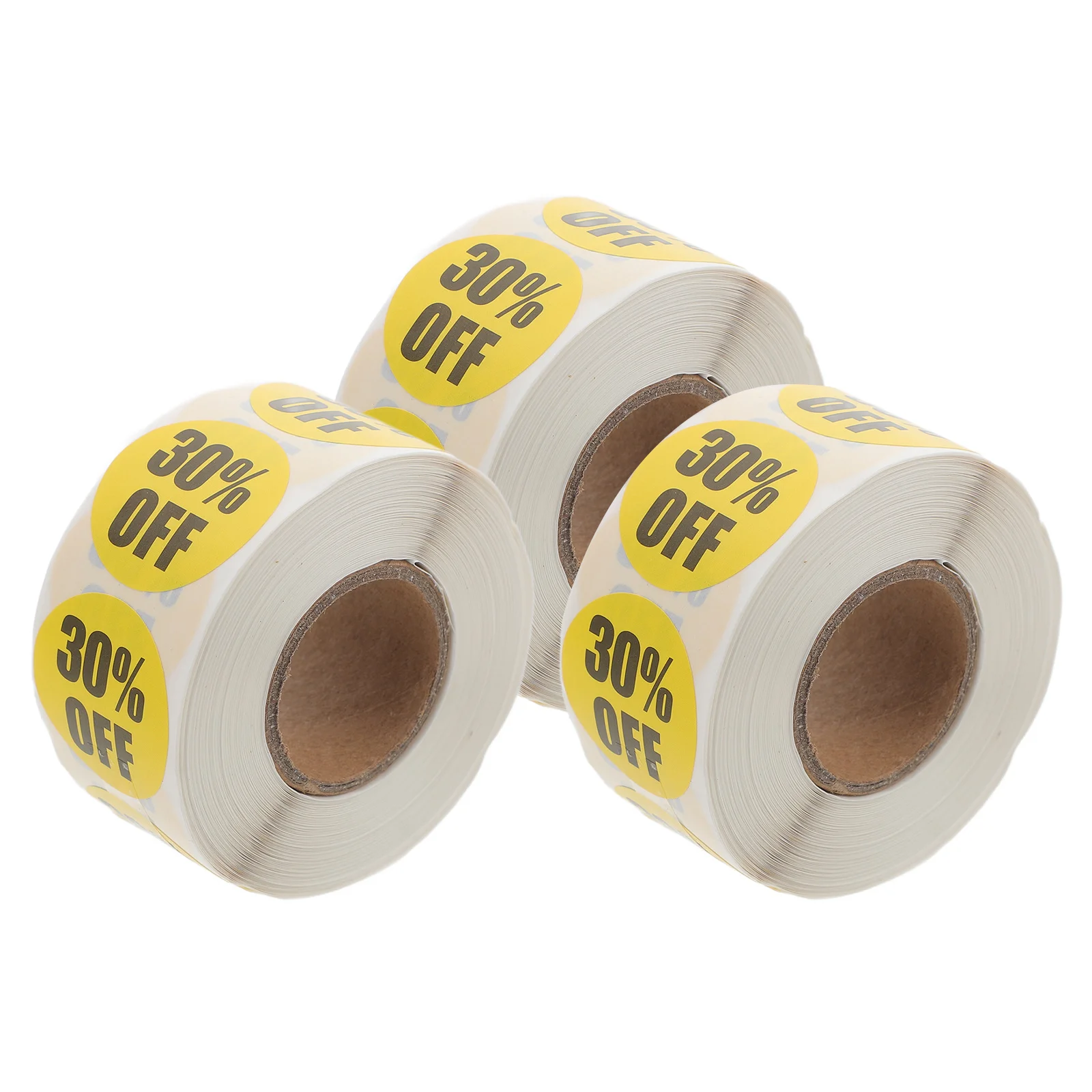 3 rotoli di adesivi Etichette autoadesive rotonde per negozi al dettaglio Cartellini dei prezzi del supermercato Adesivi dei prezzi per le piccole imprese