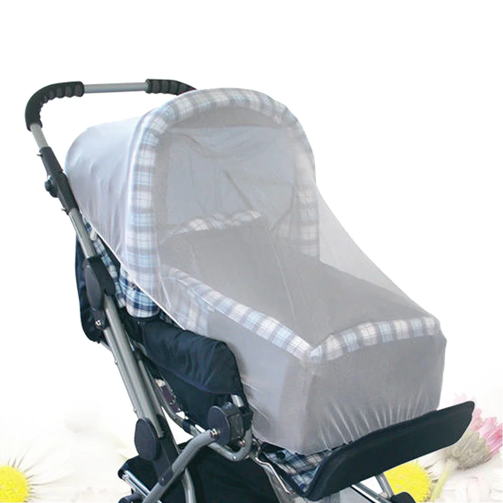 Breathable Mosquito Net White Encryption Baby Stroller Fold Dust-proof Premium Material Full Cover Folding