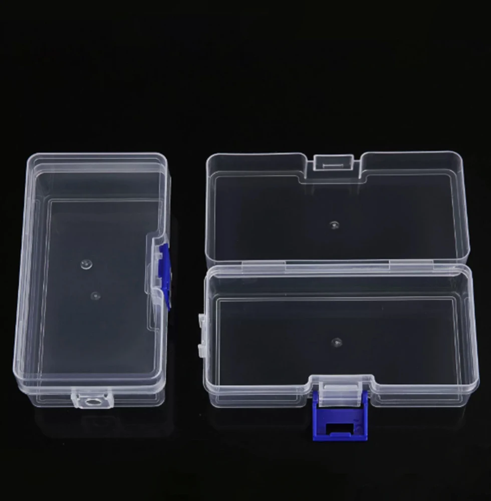 Face Mask Storage Box - Scatola rettangolare trasparente in plastica con