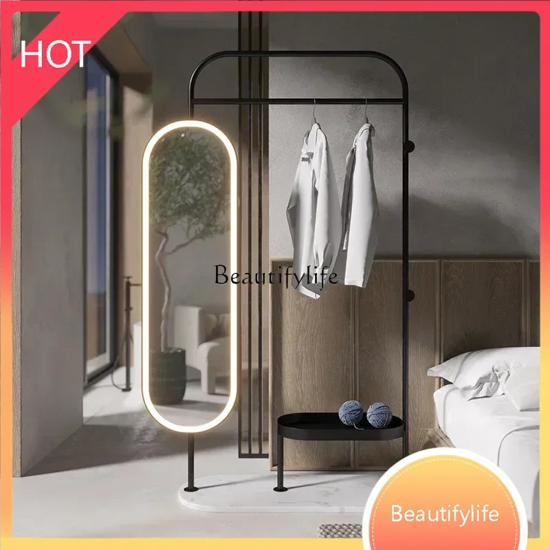 New style Light luxury marble coat rack rotating full-body mirror household multi-function and simple ss 8617