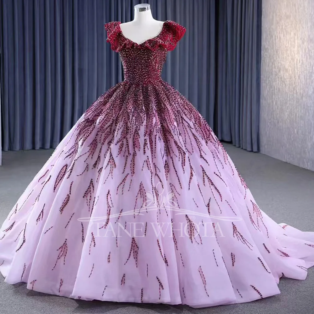 Luxury Sweetheart Evening Dress Robe Soirée Crystal Lace-Up Back Customizable Ball Gown Formal Dress