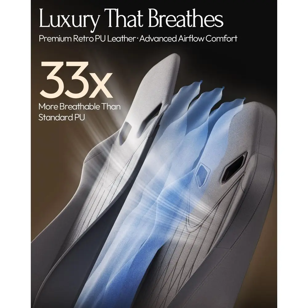 Silla ergonómica para juegos con respaldo alto y masaje de cuello Shiatsu, soporte lumbar, altura ajustable y cuero cómodo para el hogar