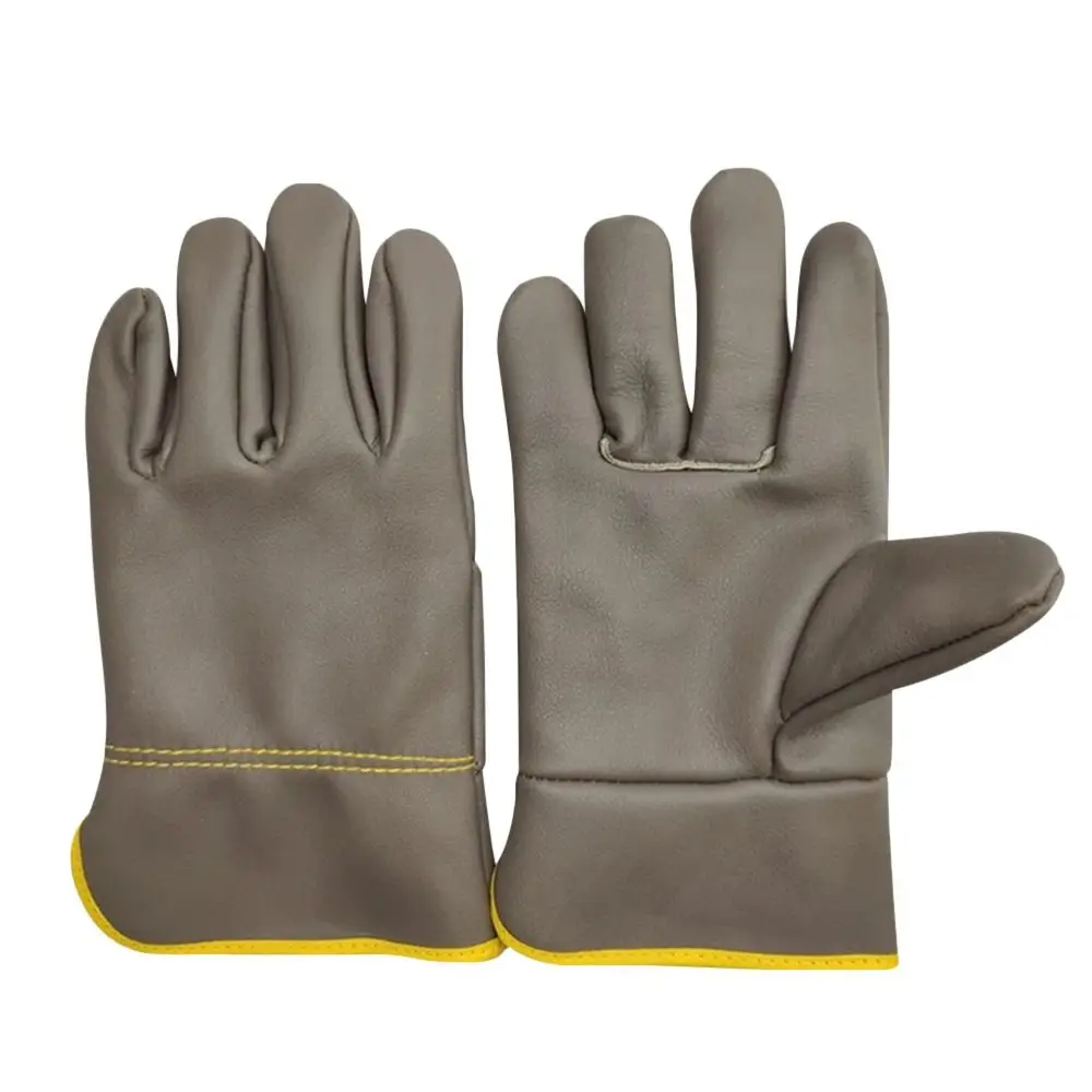 

New Cowhide Welding Gloves Short Thick Labor Gloves Wear Resistant Security Protection Mechanic Glove