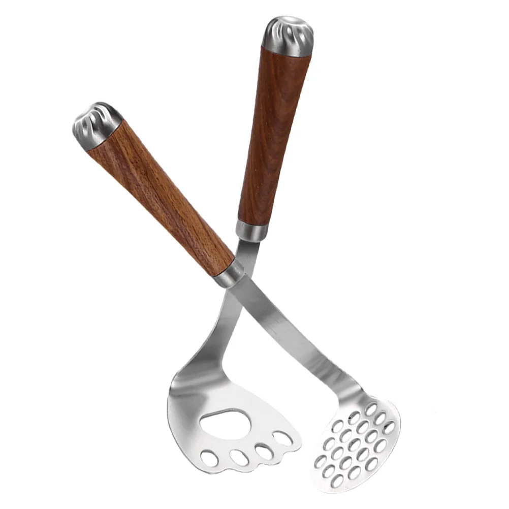 

2 Pcs Potato Masher Manual Food Presser Stainless Steel Kitchen Tools Design Reusable Veggie Tool Easy Clean
