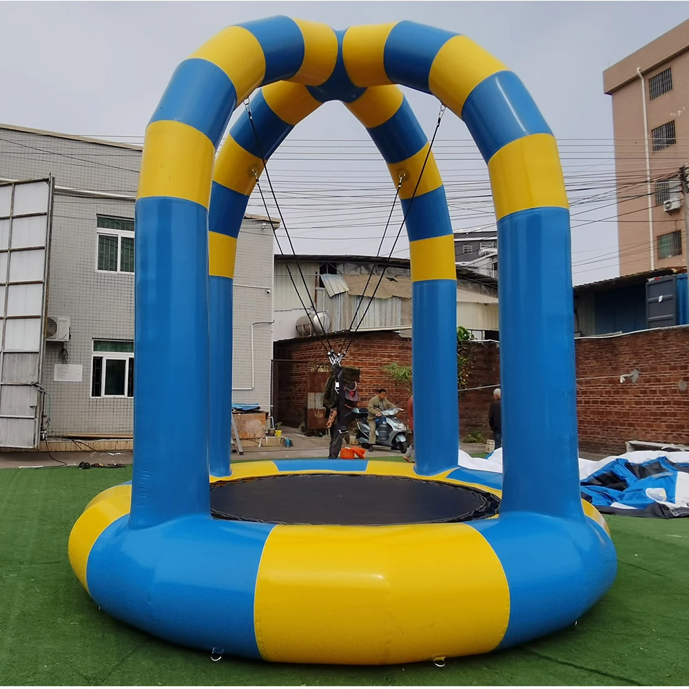 Party Challenge PVC Air Sport Commercial Jump Bouncy  Kid Adult Inflatable Bungee Jumping Gamespromote sales