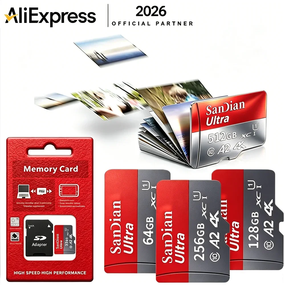 128GB High Speed Memory Card V60 U3 Flash Cards Micro TF SD Card For GoPro Action Camera Drone 4K Full HD Performance TF Card