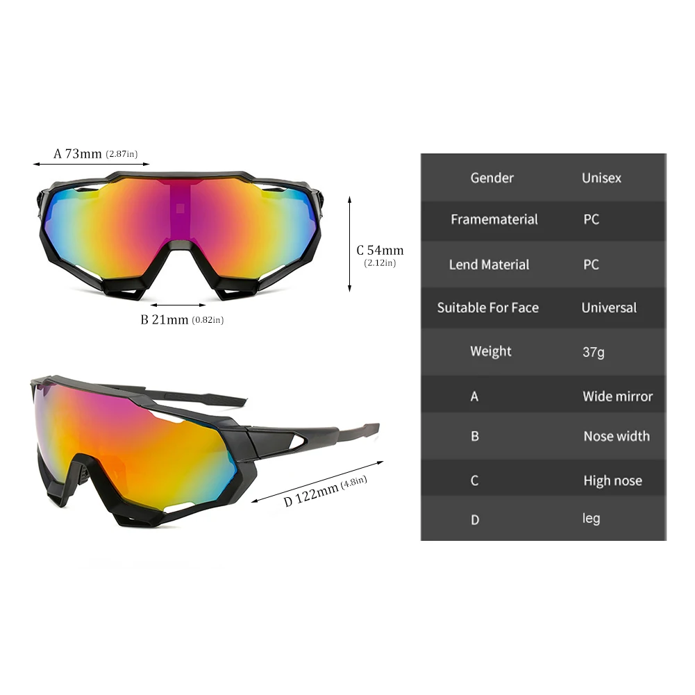 Summer Fashion Sunglasses Sport UV400 Protection Glasses Ultra-light Mtb Road Cycling Hiking Travel Carp Fishing Goggles