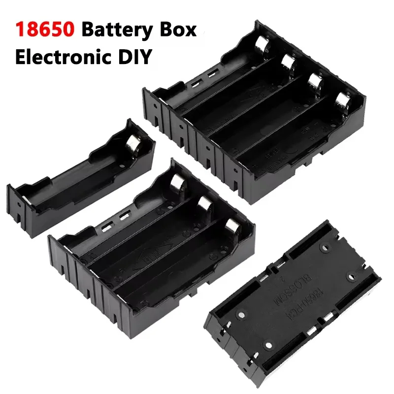 18650 Battery Case Holder Storage Box Plastic Housing 3.7V Power Rechargeable Hold With 1 2 3 4 Slots For 18650 Power Bank Case
