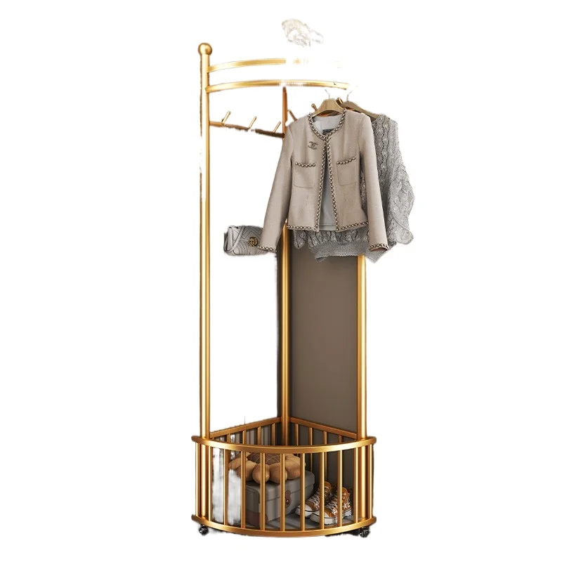 xx-Corner Shelf Dress Coat Racks Hotel Indoor Living Room Organizer Open Nordic Coat Racks Luxury Standing Home Accessories*