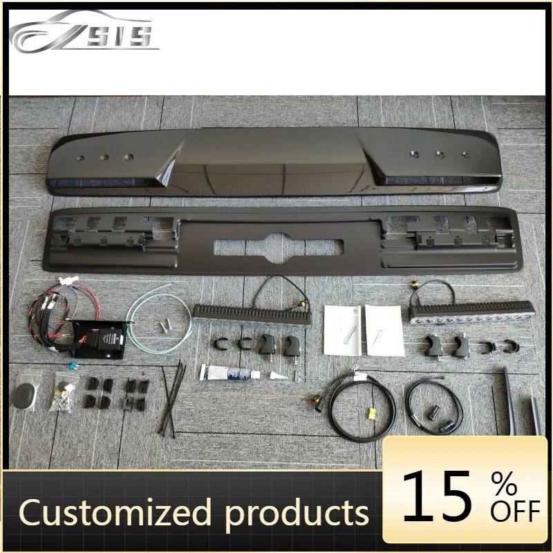 

W463A Светодиодная насадка на крышу подходит для G Class 2019-2022 года B Style DRY Carbon Fiber W464 Передний спойлер на крышу Световая панель для W464