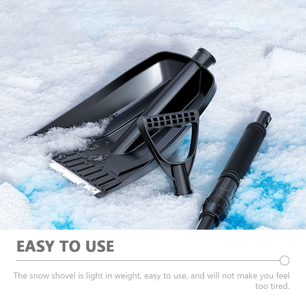 

Portable Detachable Telescopic Snow Shovel black 9748 for Car Efficient Ice Removal Sturdy Outdoor Tool Emergency Shovel