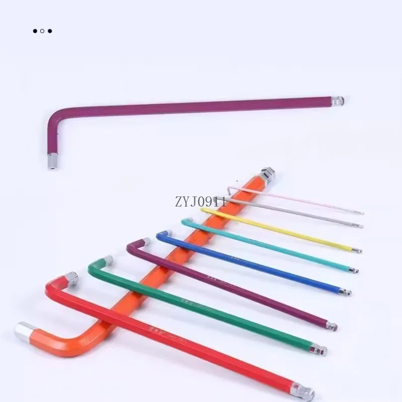 รูปตัว L 18 ชิ้นสีสเปรย์ประแจหกเหลี่ยมชุด Plum Blossom T10/3050 ด้านใน 6 มุม 1.5-10 หัวหกเหลี่ยม