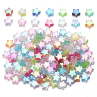 100pcs AB Color Acrylic Star Beads Straight Hole Loose Spacer Beads For Jewelry Making DIY Bracelets Necklace Earrings Supplies