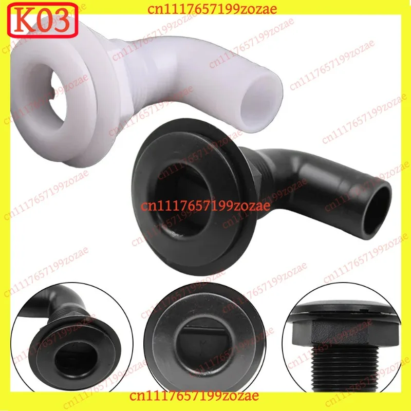 k3 90° Marine Bilge Outlet with Check Valve, Boat Bilge Pump Drain Elbow Replacement Parts