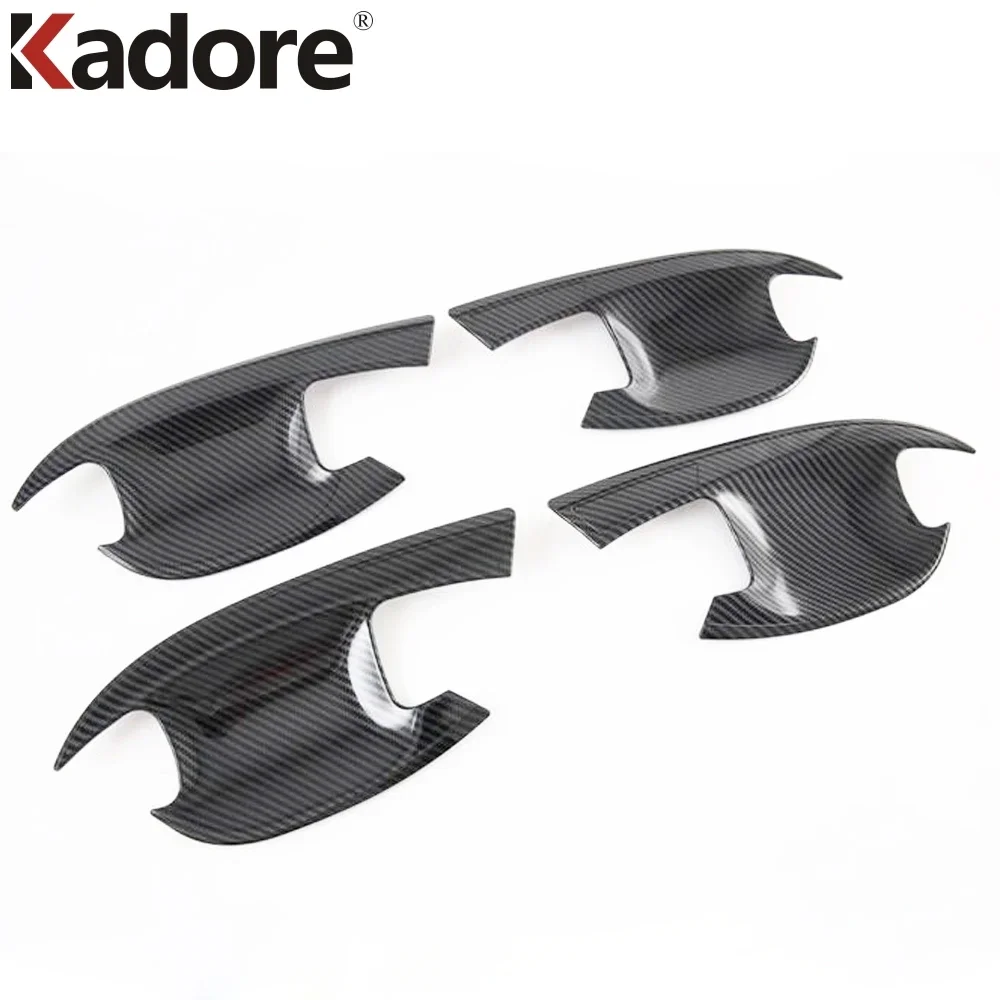 Side Door Handle Bowl Cover Trim Sticker For Kia Optima 2021 2022 2023 2024 ABS Carbon Fiber Styling Car Accessories