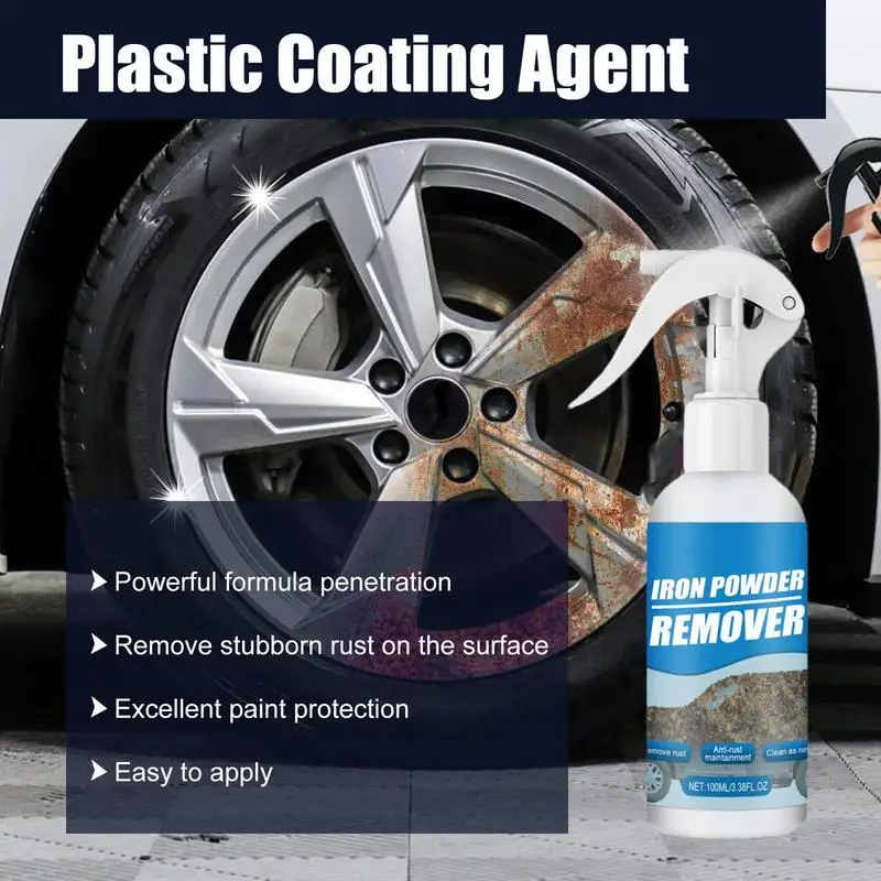 Multi Purpose Rust Remover Spray Tire Cleaner Rust Dissolver Rust Removal Car Cleaning Supplies Multifunctional 100ml Rust