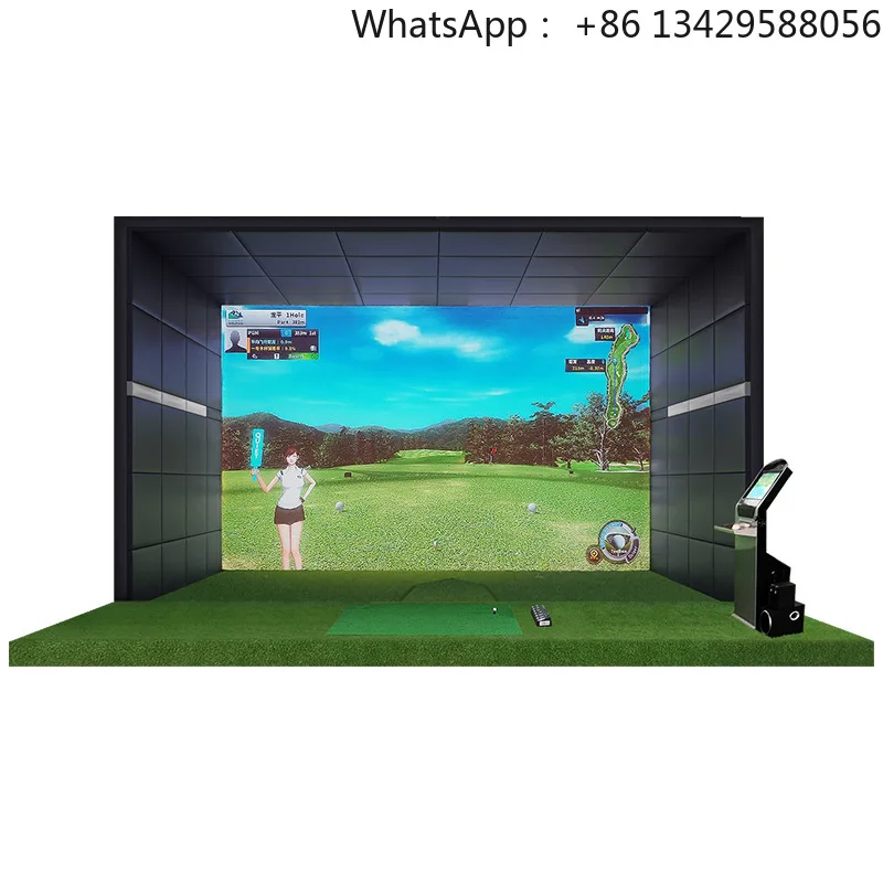 PGM Global, installation porte-à-porte, origine Chine, modèle MNQ003, équipement de simulateur de golf intérieur, caméra haute vitesse 4K, laser 3D