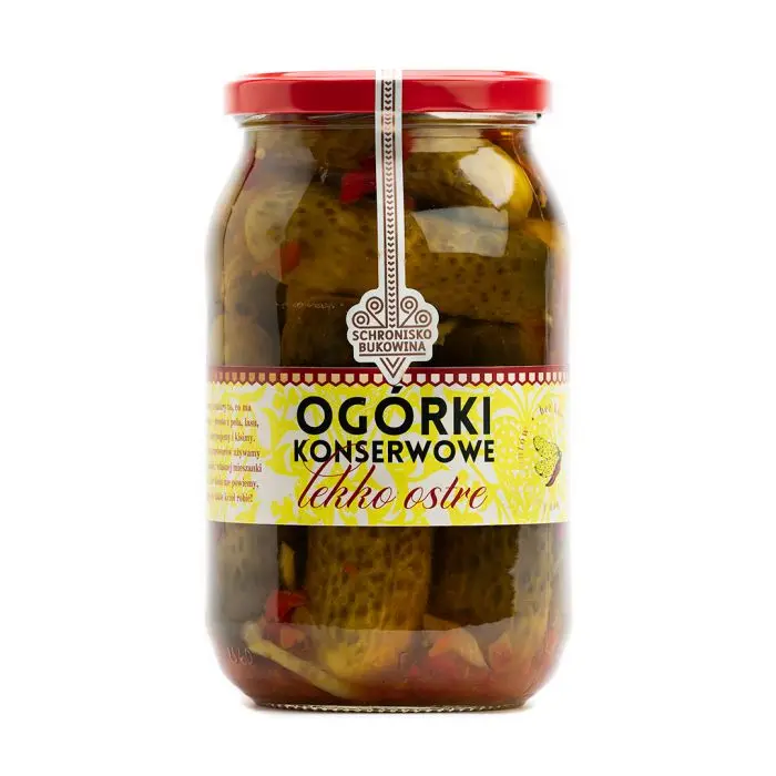 Ogórki lekko ostre z chilli - Schronisko Bukowina