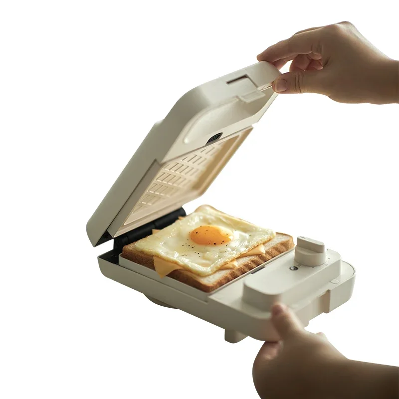 

Mini Waffle Sandwich Maker Toaster Breakfast 2 In 1 Non Stick Sandwich Maker With Timing Function