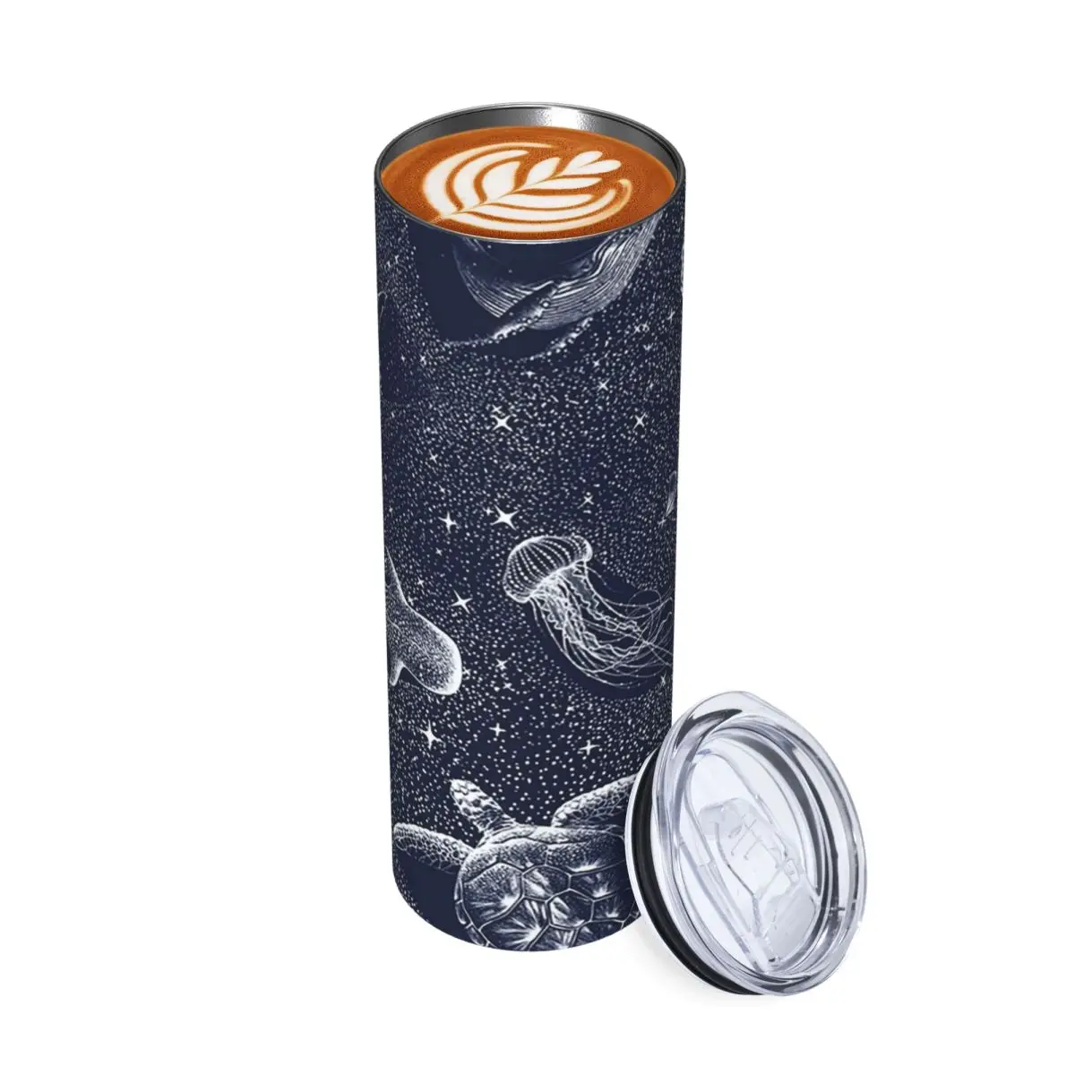 Cosmic Ocean Stainless Steel Tumbler Vacuum Insulated Mug Thermal Cold Cup Straw With Lid 20oz